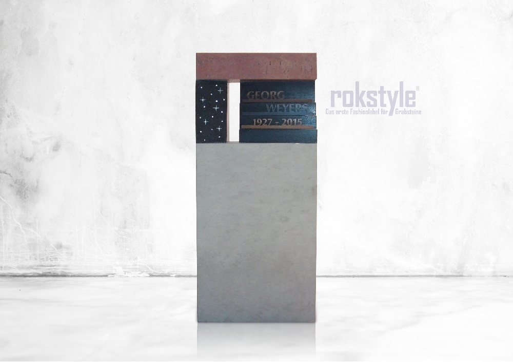 Rokstyle moderner Grabstein 021